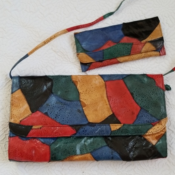 Vintage Handbags - Anthony Paul Vegan Patchwork Leather Bag Set